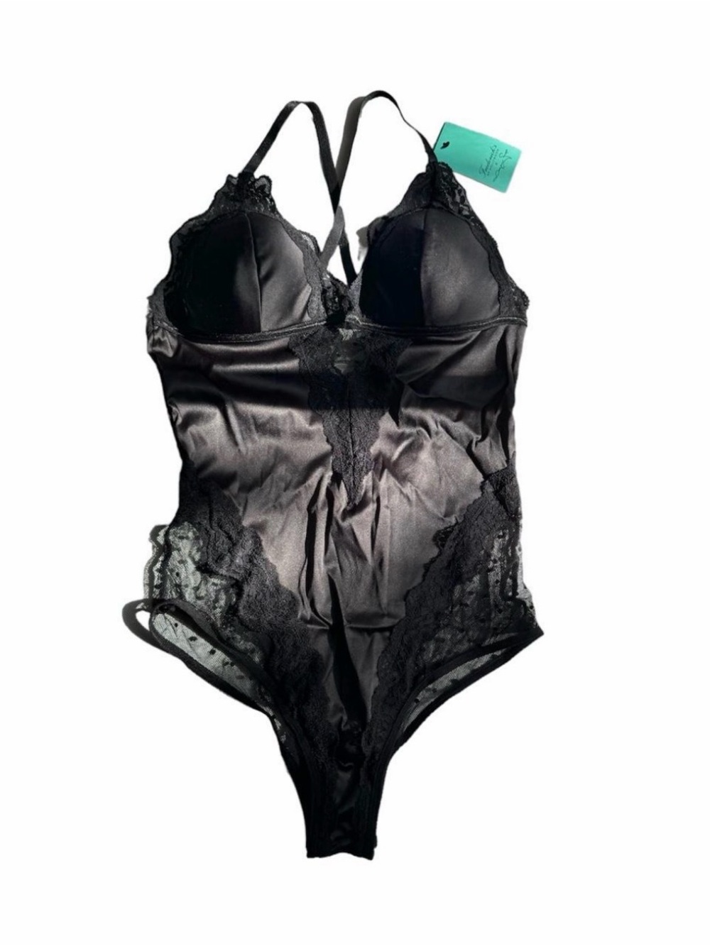 Frederick’s Of Hollywood Satin & Lace Bodysuit